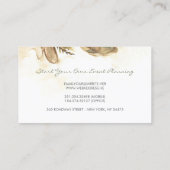 Carte De Visite Aquarelle Fleurs Vintage Maroon Élégant (Dos)