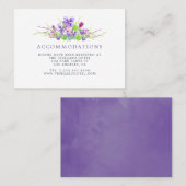 Carte De Visite Aquarelle Floral Mariage été (Devant / Derrière)