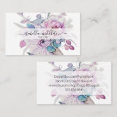 Carte De Visite Aquarelle florale (Devant / Derrière)