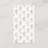 Carte de visite aquarelle florale (Dos)