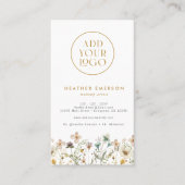 Carte de visite aquarelle florale (Devant)