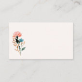 Carte De Visite Aquarelle florale (Devant)