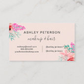 Carte De Visite Aquarelle florale à la menthe chic et rousse (Dos)