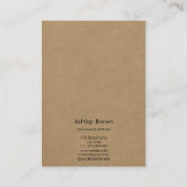 Carte De Visite Aquarelle florale Bijoux artisanal Écran d'oreille (Dos)