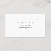 Carte De Visite Aquarelle florale botanique (Dos)