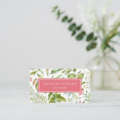 Carte De Visite Aquarelle florale botanique (Debout devant)