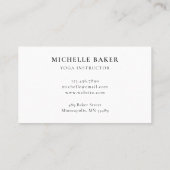 Carte De Visite Aquarelle florale de tournesol (Dos)