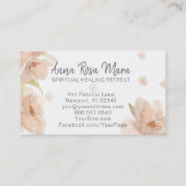 Carte De Visite Aquarelle florale moderne d'abrégé sur doux de *~* (Dos)