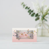 Carte De Visite Aquarelle Florale Moderne Élégante et Chic (Debout devant)