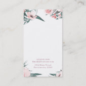 Carte De Visite Aquarelle Florale moderne Minimale Élégant Chic (Dos)