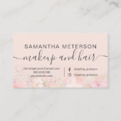 Carte De Visite Aquarelle florale moderne teinte d'ombre cheveux d (Dos)