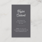 Carte De Visite Aquarelle Florale Pup | Soins aux animaux (Dos)