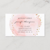 Carte De Visite Aquarelle floue Points Cercle Or (Dos)