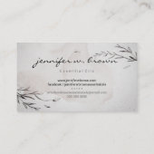 Carte De Visite Aquarelle foncée botanique Essential Oils feuillus (Dos)