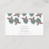 Carte De Visite Aquarelle Fraise Doodle rose bleu (Dos)