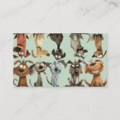 Carte De Visite Aquarelle Funny Chien Groomers Boutique QR Code (Devant)