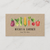 Carte De Visite Aquarelle Gardener paysager (Devant)