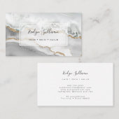 Carte De Visite aquarelle géographie blanche (Devant / Derrière)