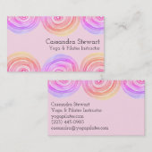 Carte De Visite Aquarelle géométrique Design Arcs roses chauds (Devant / Derrière)