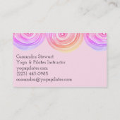 Carte De Visite Aquarelle géométrique Design Arcs roses chauds (Dos)