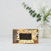 Carte De Visite Aquarelle Glossy Sunflower Elegance Collection (Debout devant)