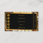 Carte De Visite Aquarelle Glossy Sunflower Elegance Collection (Dos)