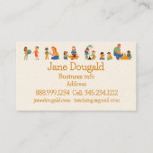 Carte De Visite Aquarelle Gold Pomme Enseignant, Instructeur Tutor (Devant)