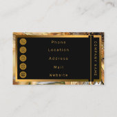 Carte De Visite Aquarelle Grand Tournesol Jaune Collection élégant (Dos)