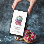 Carte De Visite Aquarelle gras Macaron Cookies Baker