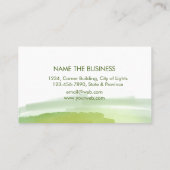 Carte De Visite Aquarelle Green Splatter Artiste de maquillage Abs (Dos)
