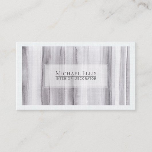 Carte De Visite Aquarelle gris (Devant)