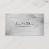 Carte De Visite Aquarelle gris Abstrait avec code QR argenté (Devant)