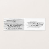 Carte De Visite Aquarelle gris brosse, maquillage, fidélité (Extérieur déplié)
