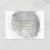 Carte De Visite Aquarelle gris contemporaine brossée (Dos)