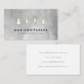 Carte De Visite Aquarelle gris contemporaine | Vêtements de mode (Devant / Derrière)