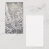 Carte De Visite Aquarelle gris d'octopus Vintage (Devant / Derrière)
