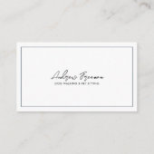 Carte De Visite Aquarelle Gris Husky Chien Marcher (Dos)