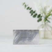 Carte De Visite Aquarelle Gris noir Abstrait moderne (Debout devant)