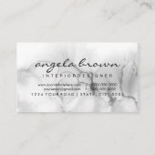 Carte De Visite Aquarelle gris noir blanc (Dos)