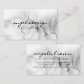 Carte De Visite Aquarelle gris noir blanc (Devant / Derrière)