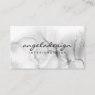 Carte De Visite Aquarelle gris noir blanc