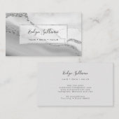 Carte De Visite aquarelle grise (Devant / Derrière)