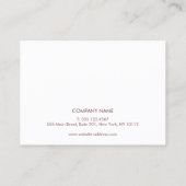 Carte De Visite Aquarelle grise après l'entretien pour le bus d'ex (Dos)