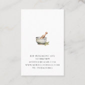 Carte de visite aquarelle herboriste (Dos)