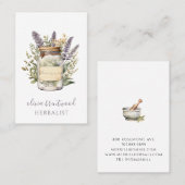 Carte de visite aquarelle herboriste (Devant / Derrière)