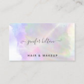 Carte De Visite Aquarelle holographique élégant abstrait (Devant)