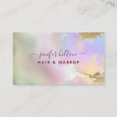 Carte De Visite Aquarelle holographique élégant abstrait (Devant)