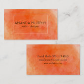 Carte De Visite Aquarelle II (orange) (Devant / Derrière)