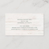 Carte De Visite Aquarelle Illustrated Cuisinier de table (Dos)