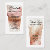 Carte De Visite Aquarelle Imprimée Mug Tumbler Instruction (Devant / Derrière)